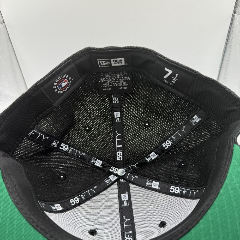New Era 59Fifty‎ Chicago Cubs Black Hemp Fitted Hat Size 7 1/2 - Picture 4 of 5
